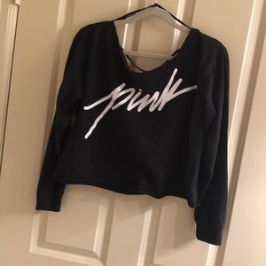 Pink Crop Sweatshirt